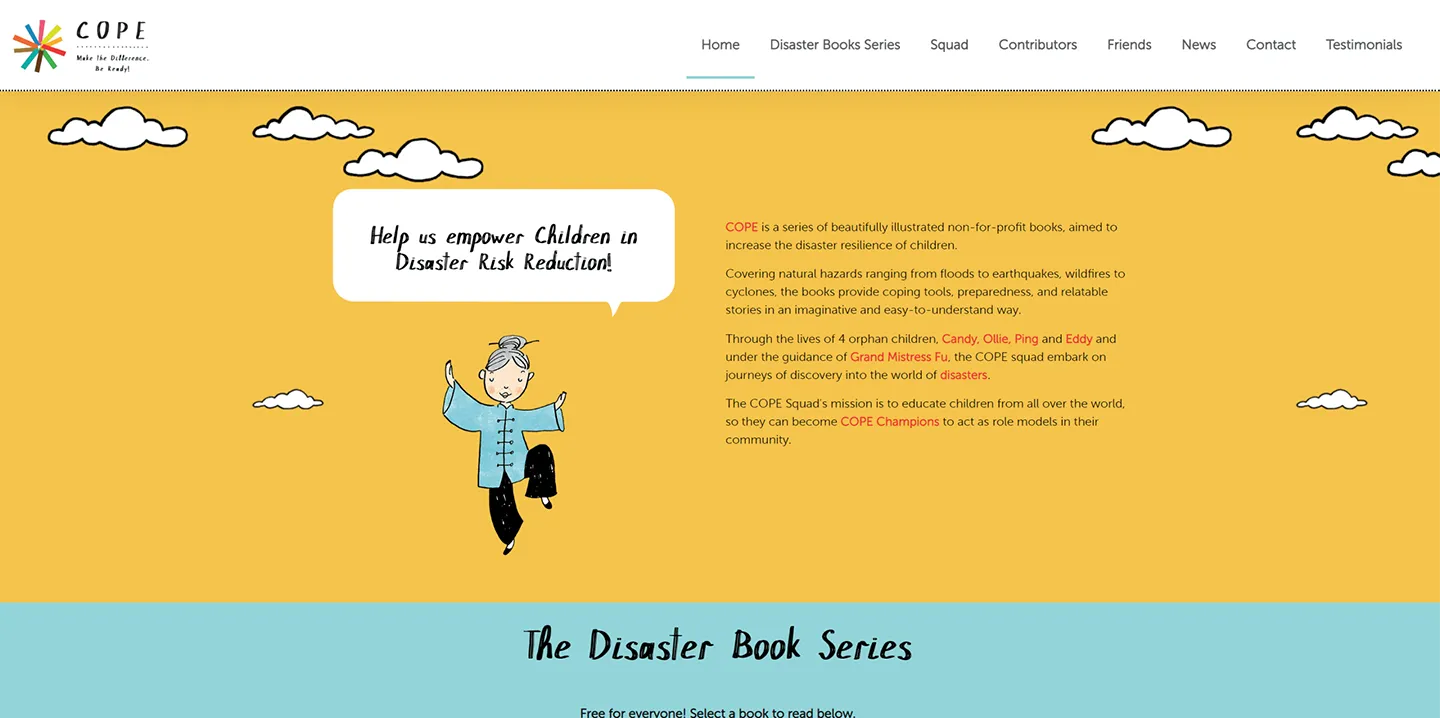 COPE Disaster Champions on desktop