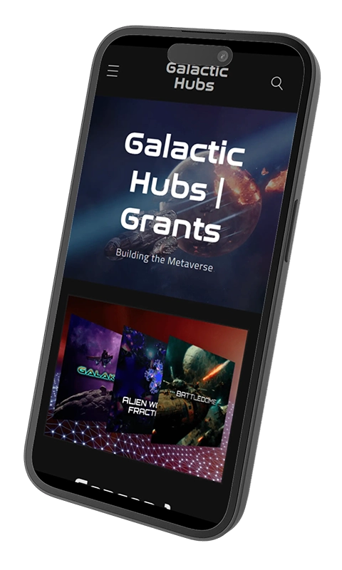 Galactic Hubs mobile website preview