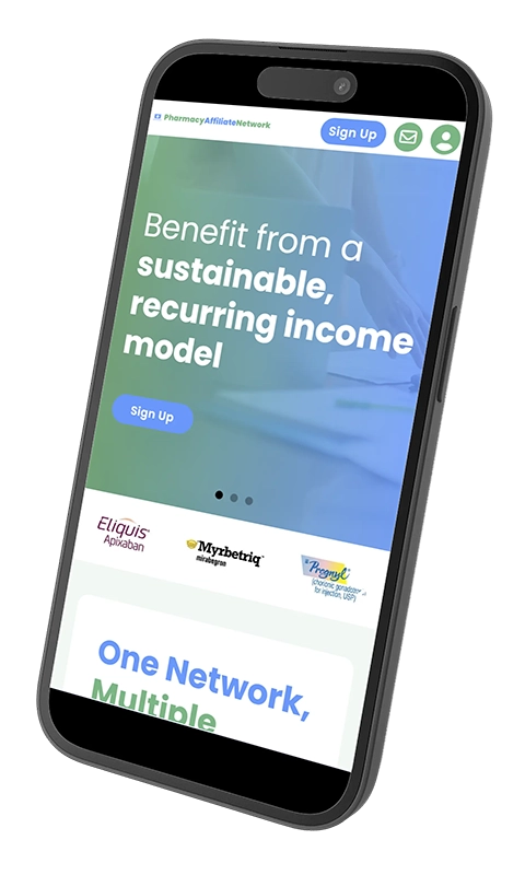 Pharmacy Affiliate Network mobile website preview