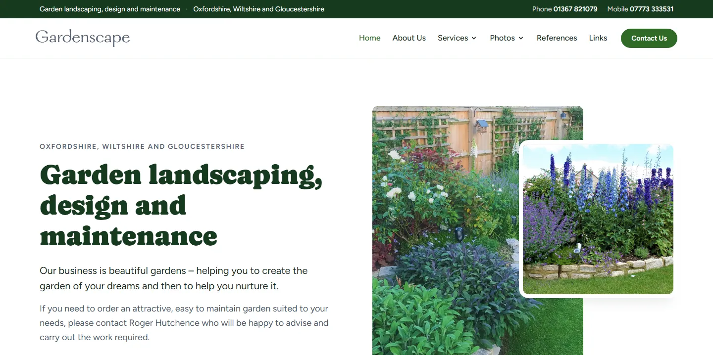 Gardenscape on desktop